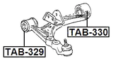 TAB-330 - REAR BUSHING, FRONT CONTROL ARM