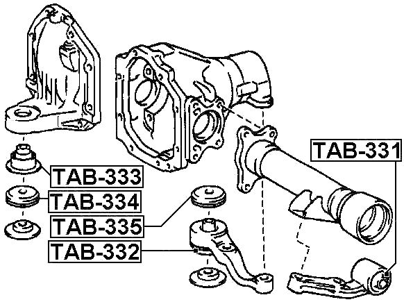 TAB-335 - DIFFERENTIAL MOUNT BUSHING