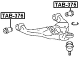 TAB-376 - FRONT BUSHING, LOWER CONTROL ARM