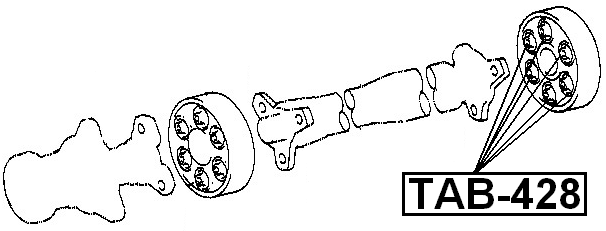 TAB-428 - DRIVE SHAFT COUPLING BUSHINGS KIT 6 PCS