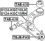 TAB-438 - REAR BUSHING, FRONT CONTROL ARM