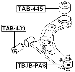 TAB-445 - REAR BUSHING, FRONT CONTROL ARM