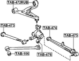 TAB-472RUB - BUSHING, REAR UPPER CONTROL ARM