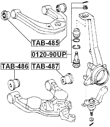 TAB-486 - BUSHING, FRONT LOWER CONTROL ARM