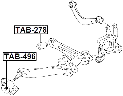 TAB-496 - BUSHING, REAR LOWER CONTROL ARM