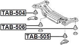TAB-505 - REAR CROSSMEMBER BUSHING
