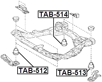 TAB-512 - SUBFRAME FRONT BUSHING