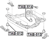 TAB-512 - SUBFRAME FRONT BUSHING