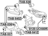 TAB-537 - BUSHING KIT, REAR LOWER CONTROL ARM