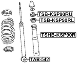 TAB-542 - BUSHING, REAR SHOCK ABSORBER