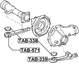 TAB-571 - DIFFERENTIAL MOUNT BUSHING