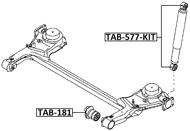 TAB-577-KIT - BUSHING KIT, REAR SHOCK ABSORBER
