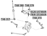 TAB-580 - FRONT BUSHING, REAR UPPER CONTROL ARM