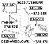 TAB-586 - BUSHING, REAR UPPER CONTROL ARM