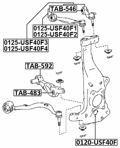 TAB-592 - BUSHING, REAR LOWER CONTROL ARM