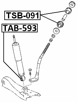 TAB-593 - FRONT SHOCK ABSORBER BUSHING
