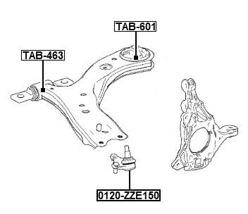TAB-601 - REAR BUSHING, FRONT CONTROL ARM