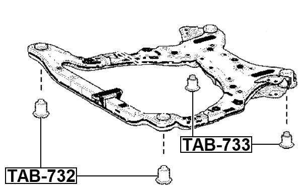 TAB-732 - SUBFRAME FRONT BUSHING
