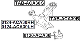 TAB-ACA30B - REAR BUSHING, FRONT CONTROL ARM