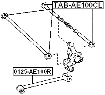 TAB-AE100CL - REAR ROD BUSHING