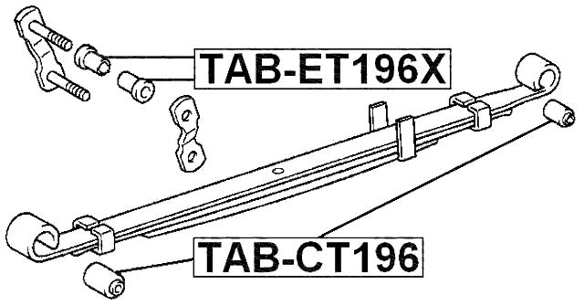 TAB-CT196 - REAR LEAF SPRING BUSHING