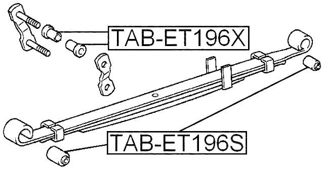 TAB-ET196S - REAR LEAF SPRING BUSHING