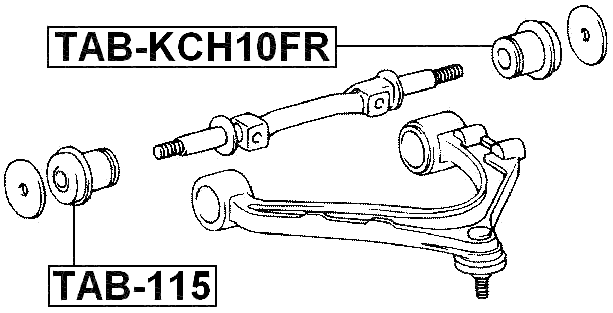 TAB-KCH10FR - REAR BUSHING, FRONT UPPER CONTROL ARM