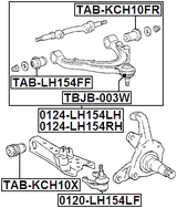 TAB-KCH10X - BUSHING, FRONT LOWER CONTROL ARM
