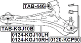 TAB-KGJ10B - FRONT BUSHING, FRONT CONTROL ARM
