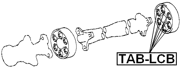 TAB-LCB - DRIVE SHAFT COUPLING BUSHINGS KIT 6 PCS