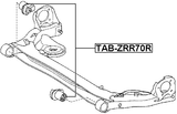 TAB-ZRR70R - REAR CROSSMEMBER BUSHING