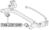 TAB-ZZE120R - REAR CROSSMEMBER BUSHING