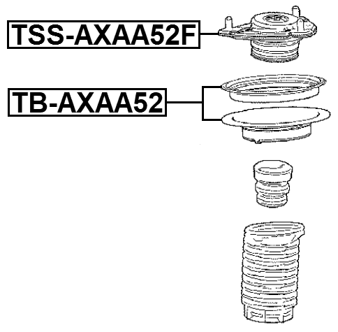 TB-AXAA52 - FRONT SHOCK ABSORBER BEARING