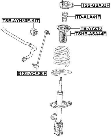 TB-AYZ10 - FRONT SHOCK ABSORBER BEARING