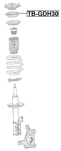 TB-GDH30 - FRONT SHOCK ABSORBER BEARING