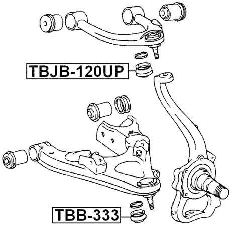 TBB-333 - LOWER CONTROL ARM BALL JOINT BOOT 39.6X40.5X22.2