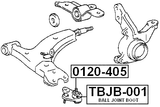 TBJB-001 - LOWER CONTROL ARM BALL JOINT BOOT 33.5X30.8X16.5