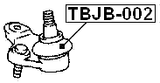 TBJB-002 - LOWER CONTROL ARM BALL JOINT BOOT 43.5X31X19.5