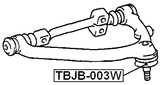 TBJB-003W - UPPER CONTROL ARM BALL JOINT BOOT 52X35X20
