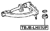TBJB-LH85UP - UPPER CONTROL ARM BALL JOINT BOOT 52X33X19.3