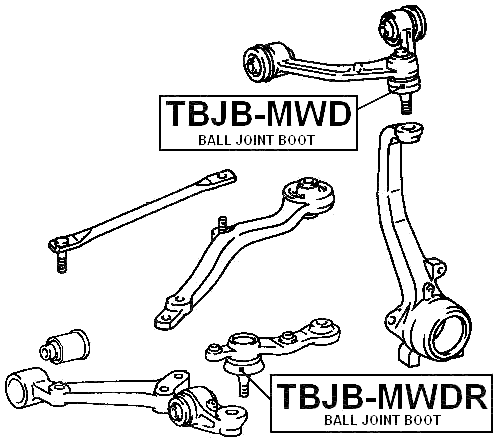 TBJB-MWD - UPPER CONTROL ARM BALL JOINT BOOT 30X31X16