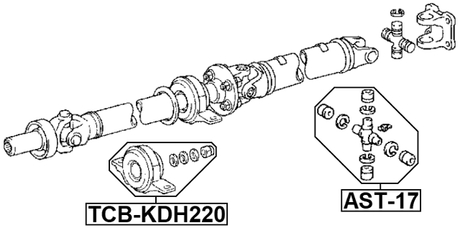 TCB-KDH220 - DRIVE SHAFT BEARING