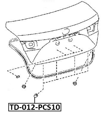 TD-012-PCS10 - TRUNK LID CUSHION PCS 10