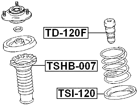 TD-120F - FRONT SHOCK ABSORBER JOUNCE BUMPER