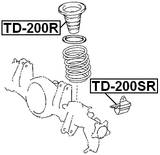 TD-200R - REAR SHOCK ABSORBER JOUNCE BUMPER