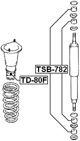 TD-80F - FRONT SHOCK ABSORBER JOUNCE BUMPER