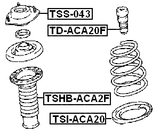 TD-ACA20F - FRONT SHOCK ABSORBER JOUNCE BUMPER