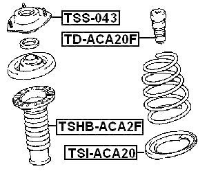 TD-ACA20F - FRONT SHOCK ABSORBER JOUNCE BUMPER
