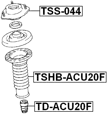 TD-ACU20F - FRONT SHOCK ABSORBER JOUNCE BUMPER