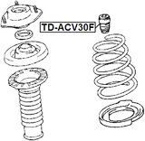 TD-ACV30F - FRONT SHOCK ABSORBER JOUNCE BUMPER